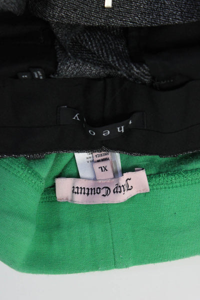 Theory Juicy Couture Womens Dress Pants Sweatpants Gray Green Size 32 XL Lot 2