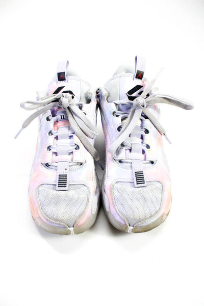 Air Jordan Girls Tie Dye Patchwork Lace-Up Tied Round Toe Sneakers Pink Size 5.5