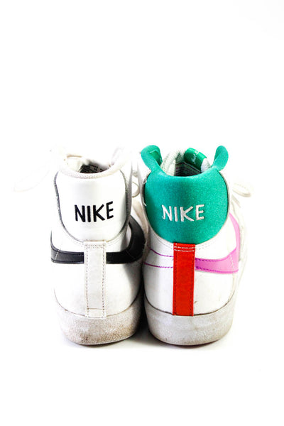Nike Girls Colorblock Patchwork Lace-Up Tied Sneakers White Size 5Y Lot 2