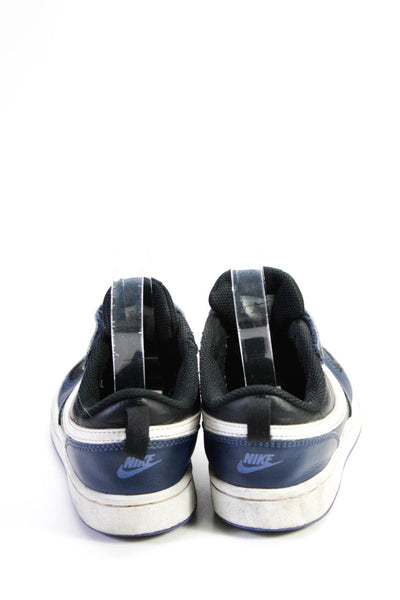 Nike Boys Hook Pile Tape Colorblock Lace-Up Tied Sneakers Black Size 3Y