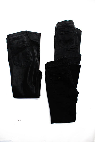 Joes Women's Midrise Five Pockets Coated Skinny Denim Pant Black Size 27 Lot 3