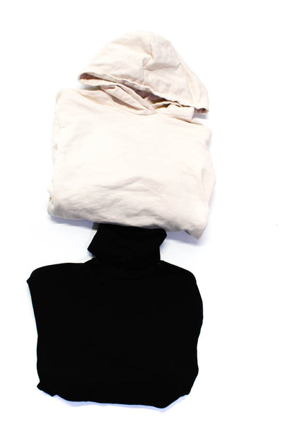 Zara Womens Beige Cotton Long Sleeve Pullover Hoodie Top Size S Lot 2