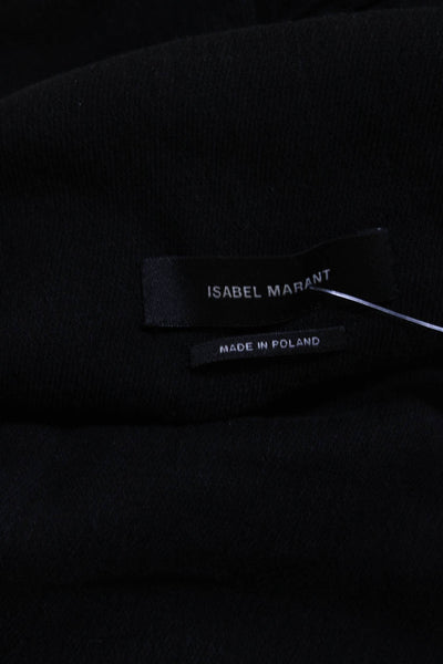 Isabel Marant Womens High Waist Skinny Cropped Pants Black Linen Size FR 36