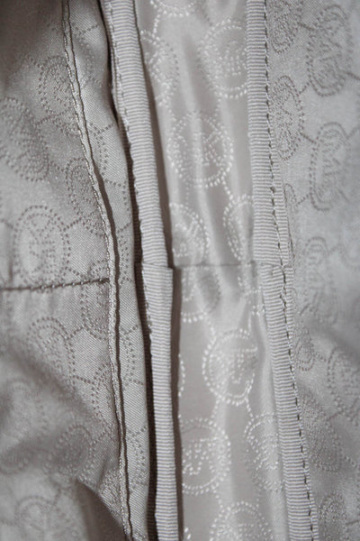 Michael Kors Women's Zip Closure Monogram Crossbody Handbag Brown Size S