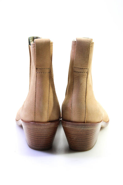 Rag & Bone Womens Suede Stretch Inset Ankle Boots Beige Size 38 8