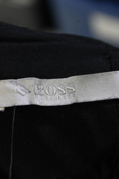 Boss Hugo Boss Womens Solid Black Lined Midi Pencil Skirt Size 4