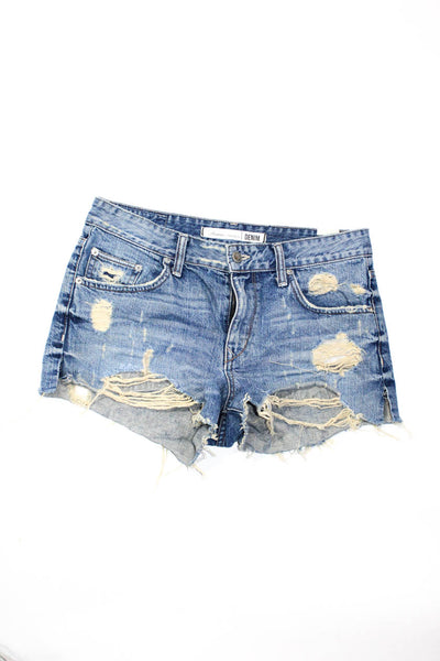 Lovers + Friends Levi's Womens Jeans Blue Ripped Mini Denim Shorts Size 28 lot 2