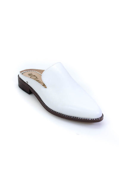 Sam Edelman Women's Pointed Toe Slip-On Rhinestone Mules Sandals White Size 7