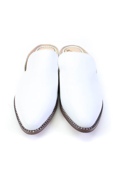 Sam Edelman Women's Pointed Toe Slip-On Rhinestone Mules Sandals White Size 7