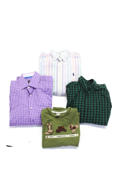 Ralph Lauren Ike Behar Childrens Boys Button Up T Shirt Size 6 7 10 Small Lot 4