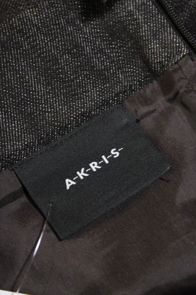 Akris Womens Brown Cotton Knee Length Lined Pencil Skirt Size 8