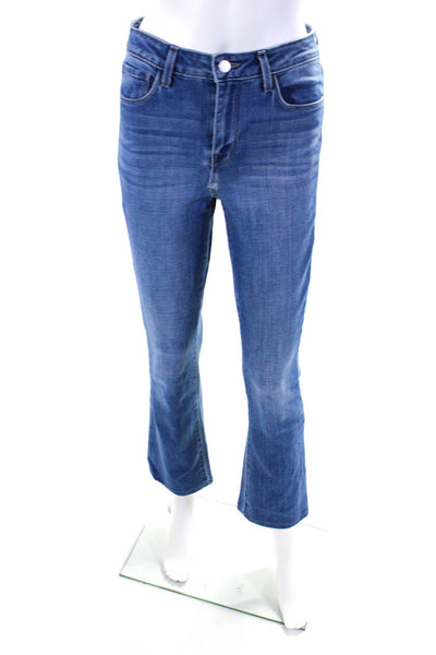 L'Agence Womens Blue Medium Wash High Rise Oriana Straight Leg Jeans Size 26