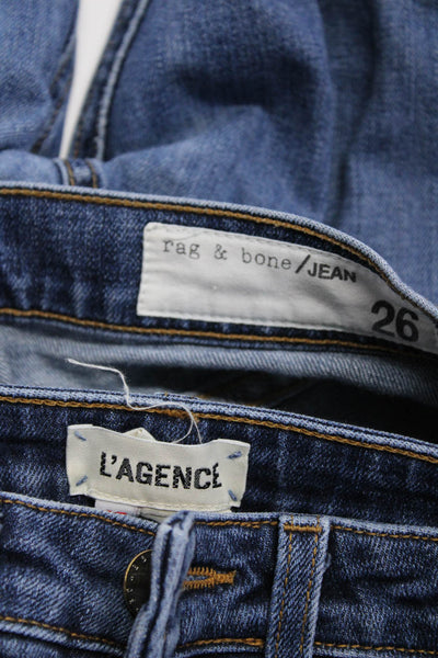 L'Agence Rag & Bone Jean Womens Distressed Cropped Jeans Blue Size 25 26 Lot 2