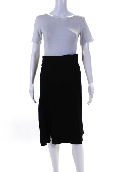 Les Copains Trend Womens A Line Front Slit Skirt Black Size EUR 44