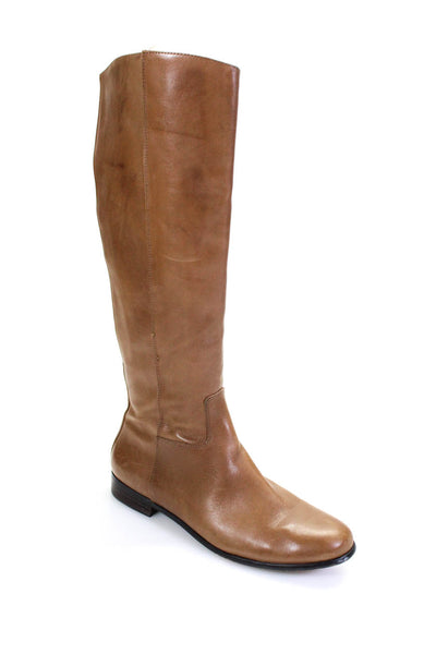 Corso Como Womens Leather Round Toe Pull On Knee High Boots Tan Size 7.5