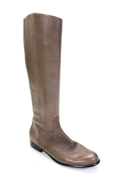 Corso Como Womens Leather Round Toe Pull On Knee High Boots Brown Size 7.5