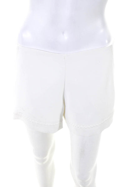 Trina Turk Womens Side Zipped Slip-On Flat Front Dress Shorts White Size 2