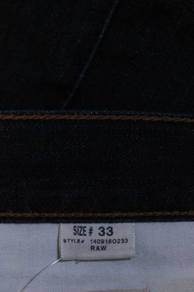 J Brand Mens Cotton Dark Wash Buttoned Straight Leg Casual Jeans Blue Size EUR33
