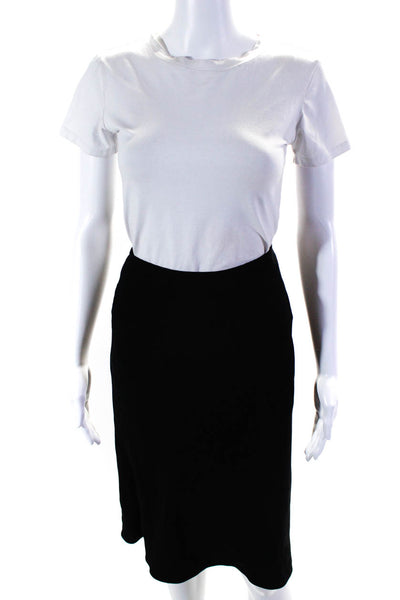 Giorgio Armani Women's Button Closure A-Line Midi Lined Skirt Black Size M