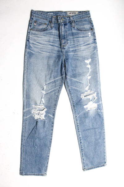 AG Adriano Goldschmied Womens Distress Straight Leg Jeans Blue Size EUR27 Lot 2