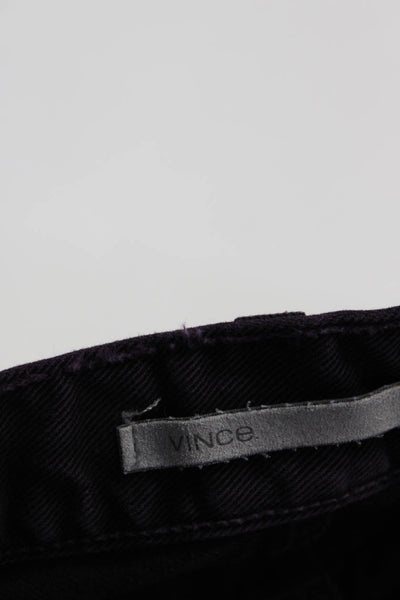 Vince Mens Button Fly Straight Leg Jeans Dark Purple Denim Size Medium