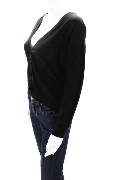 Atmosphere Womens Button Front V Neck Knit Cardigan Sweater Black Size UK 12