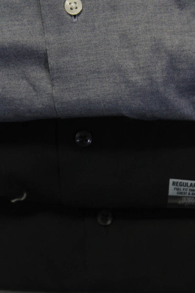 Calvin Klein Men's Long Sleeves Button Down Casual Shirt Black Size L Lot 3
