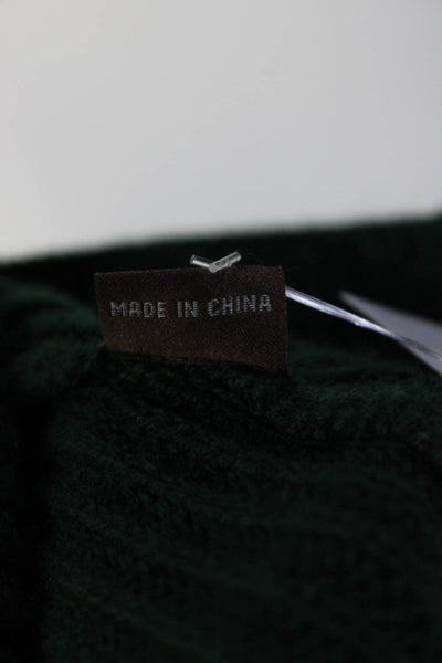 J. Mclaughlin Womens Cashmere Long Sleeves V Neck Sweater Green Size Medium