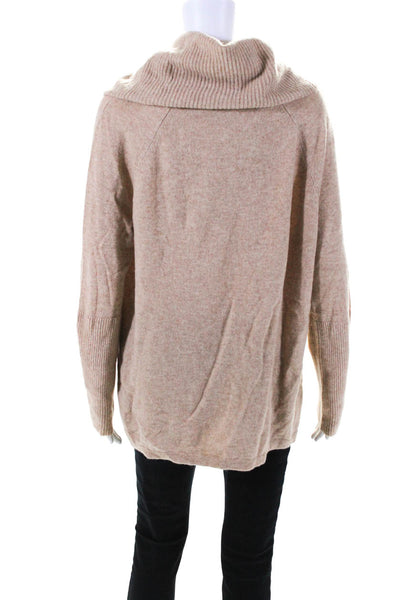 J. Mclaughlin Womens Cashmere Turtleneck Sweater Beige Size Medium