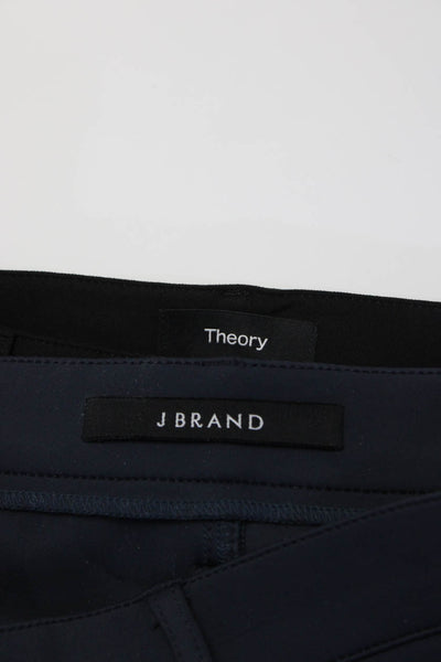 Theory J Brand Womens Hook & Eye Buttoned Straight Pants Black Size 12 32 Lot 2