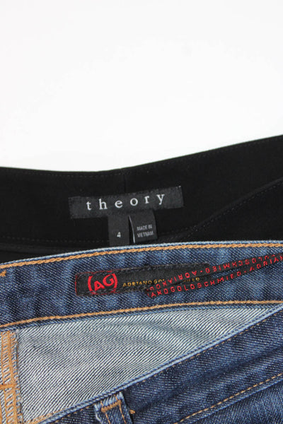 AG Adriano Goldschmied Theory Womens Pants Blue Straight Jeans Size 29 4 lot 2