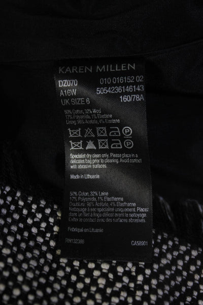 Karen Millen Women's Round Neck Sleeveless A-Line Mini Dress Black Size 2