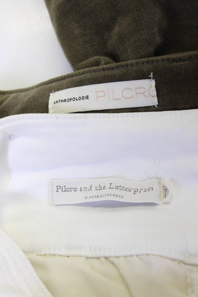 Pilcro and the Letterpress Anthropologie Women's Dress Short White Size 25 Lot 2