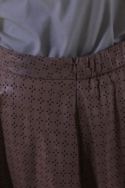 Sunday In Brooklyn Women's Flare Faux Leather Mini Skirt Tan Size 2 Lot 2