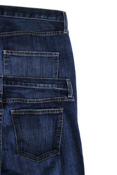 Current/Elliott Womens High Rise Dark Wash Skinny Jeans Blue Size 28 30 Lot 2