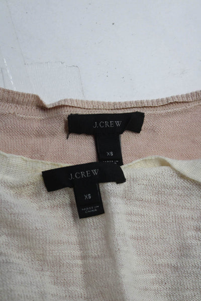 J Crew Women's V-Neck Long Sleeves Slit Hem Pullover Sweater Size XS Lot 2