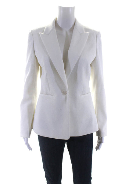 Reiss Womens Single Button Rio Blazer Jacket White Size 6