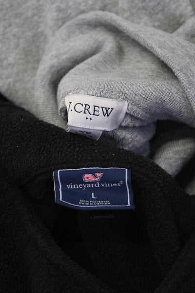 J Crew Vineyard Vines Womens Sweatshirt Fleece Top Gray Black Size XS L Lot 2