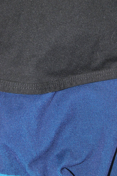 Nike Womens Striped Ruched Leggings Pants Skort Black Blue Small Large Lot 2