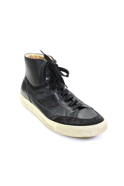 Surface to Air Womens Leather High-Top Lace Up Casual Sneakers Black Size 10