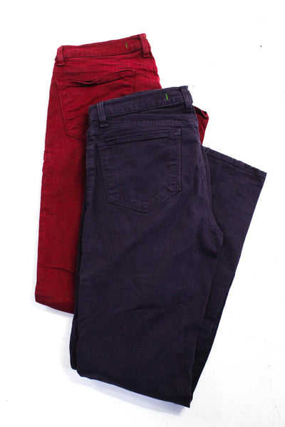J Brand Women's Midrise Three Pockets Skinny Denim Pant Red Size 28 Lot 2