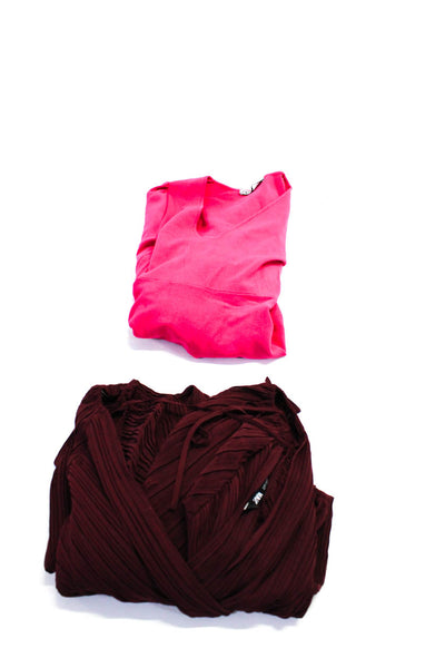 Zara Women's Puff Sleeve V-Neck A-line Dress Pink Size M S, Lot 2