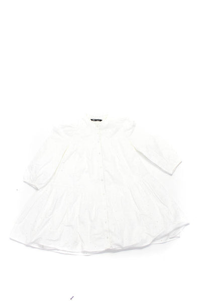 Zara Nibi-MTK Womens White Lace Crew Neck 3/4 Sleeve A-Line Dress Size XS M lot2