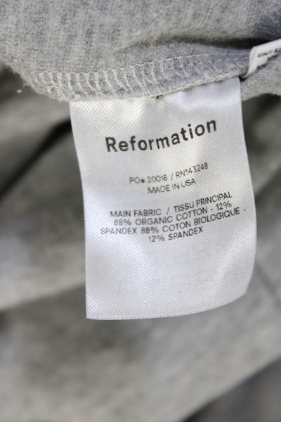 Reformation Jeans Womens Gray Scoop Neck Sleeveless Midi Pencil Dress Size XS