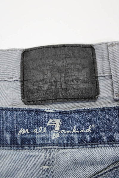 7 For All Mankind Levis Mens Jeans Pants Blue Size 30 30/30 Lot 2