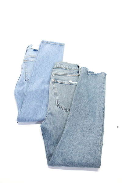 Re/Done Women's Button Fly Light Wash Skinny Denim Pant Size 24 Lot 2