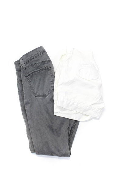 J Brand Standard James Perse Womens Skinny Jeans Shorts Gray White Size 26 Lot 2