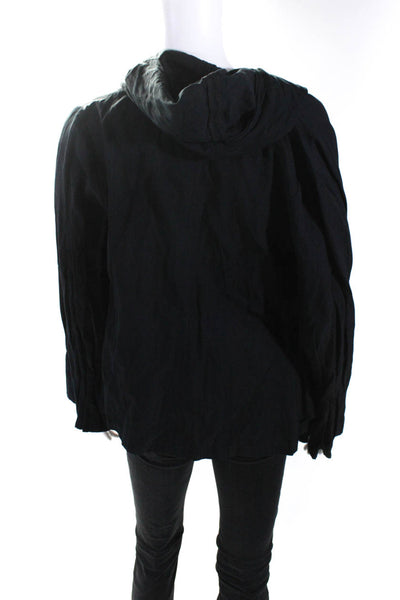 Uma Raquel Davidowicz Womens Oversize Hooded Full Zip Jacket Black Size XS