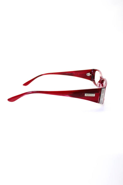 Versace Womens Rectangular Frame Eyeglasses Reading Glasses Red