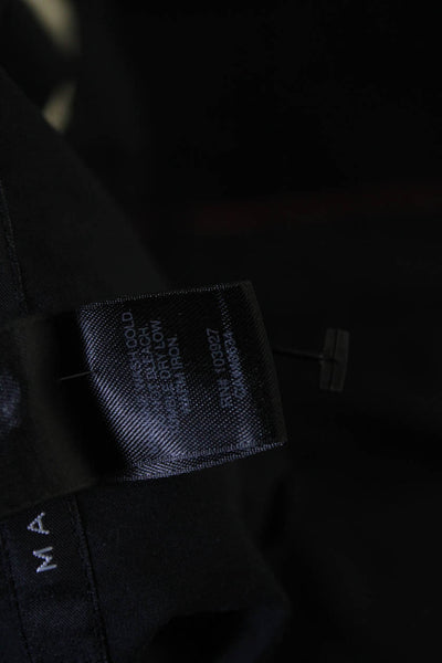 Marc Jacobs Womens Peak Lapel Ribbed One Button Blazer Jacket Navy Blue Size 6